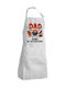 Koupakoupa Dad "king Of The Backyard" Ποδιά Κουζίνας Λευκή 22x40cm KP_30493_apron-bbq-adult
