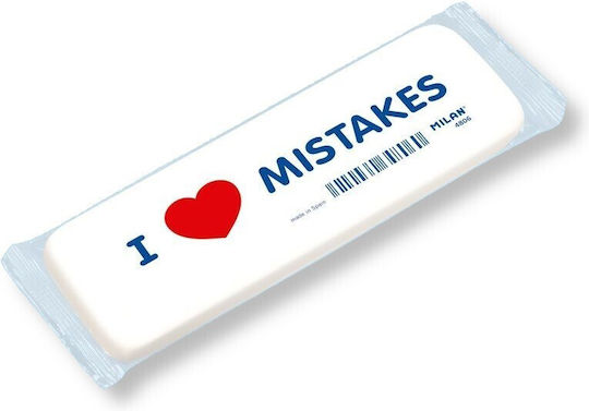 Γόμα Λευκή Ι Love Mistakes N4806 Milan 8414034648060