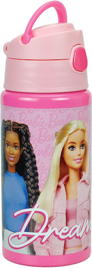 Barbie Παιδικό Παγούρι Θερμός Barbie Αλουμινίου με Καλαμάκι 500ml