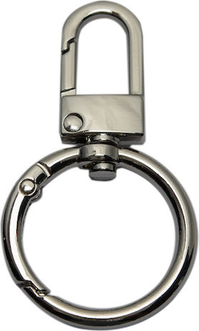 Metal Oval Crab Clasp 6cm Openable Ring 2.5cm Belt Nickel N F