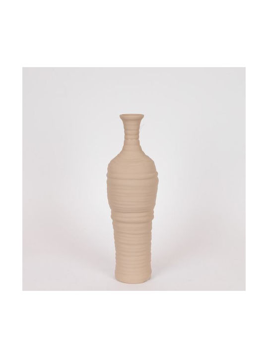 Decorative Vase Brown 12x11x41cm