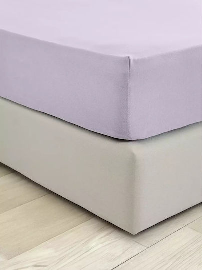 Nima Sheet Semi Double with Elastic 120x200+40cm. Tender Amethyst