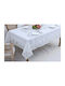 Liolios Home Τραπεζομάντηλο Λινό με Κέντημα Pls-7b027 White 160x220εκ.