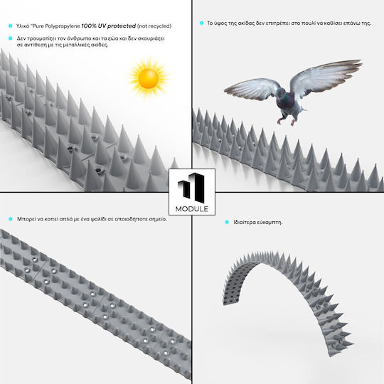 Module Repellent Spikes Birds / Cats / Rodents 58gr 0.45x0.05m