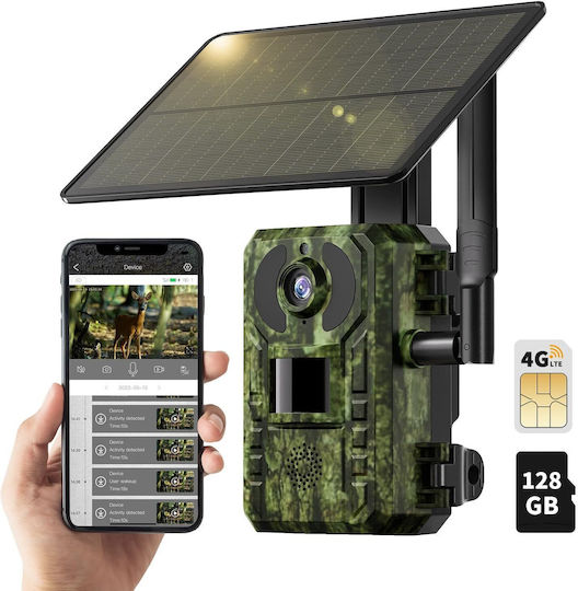 4g Trail Camera Solar Panel Motion Sensor 2k 170° Angle Camera