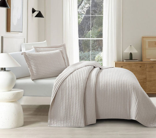 Liolios Home Покривало Полутораспално Бежов 180x240см