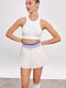 Damen Crop Top White