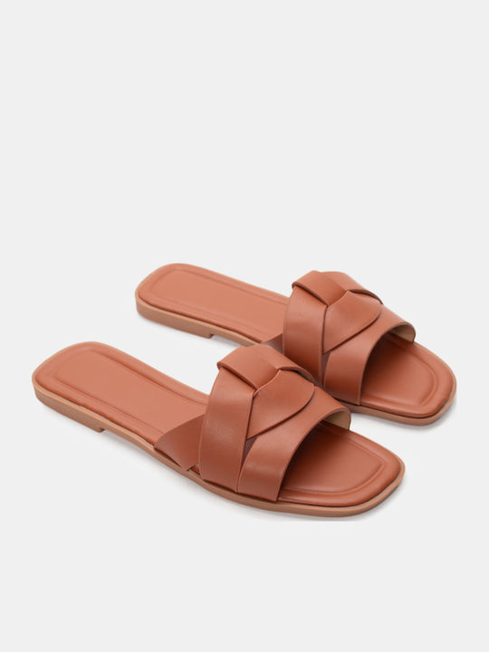 Luigi Women's Flat Sandals in Brown Color