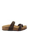 Leather Women's Flat Sandals Anatomic Marron