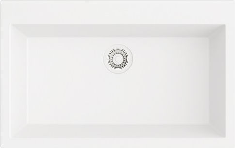 Unixton Drop-In Spüle aus Verbundgranulat B78xT50cm Weiß