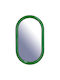 Selected by Pragmatic Wandspiegel Oval mit Grün Kunststoff Rahmen 47.5x27.5cm 1Stück