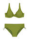 Plus Size Дамски Бански Bikini С Банели Subtle Glow Зелен