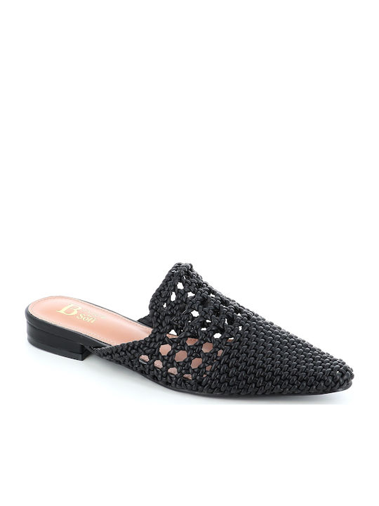 B-Soft Flat Mules σε Μαύρο Χρώμα