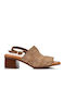 Stoff Sandalen Braun