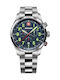 Men's Watch Battery with Silver Metal Bracelet