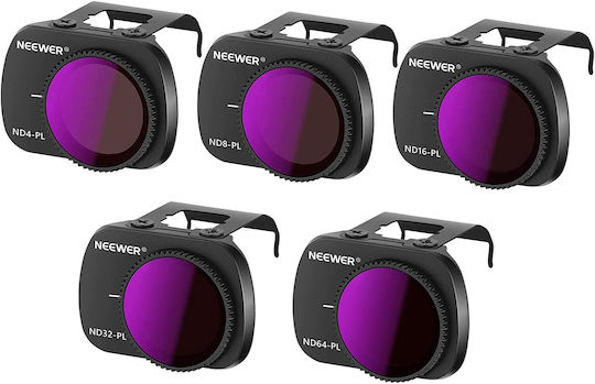 Set 5 Filtre Polarizante Nd Compatibile Dji Mavic Mini Mini 2/mini Se Inclusiv Nd4pl Nd8pl Nd16pl Nd32pl Nd64pl Laveta Profesională de Curățare Carcasă de Depozitare Neewer