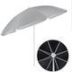 Umbrelă Plajă Protecție UV Upf 50+ Cadru Metalic Ø 1.80m Negru