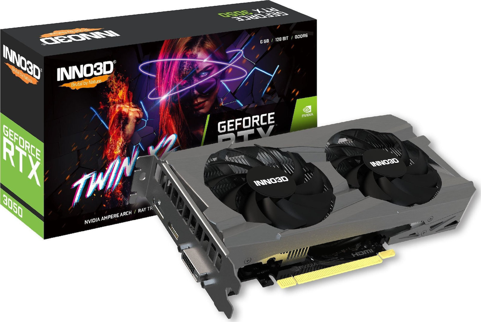 Inno 3D GeForce RTX 3050 8GB GDDR6 Twin X2 V2 Κάρτα Γραφικών