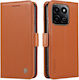 Yikatu Книга Изкуствена кожа / Силикон Кафяв (Honor 200 Smart)
