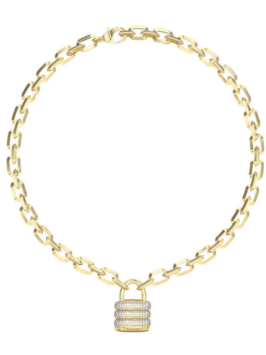 Guess Necklace From Gold Plated Steel