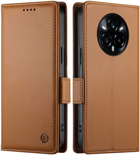 Mad Mask Wallet Piele / Piele artificială Maro (Realme 14 Pro+)