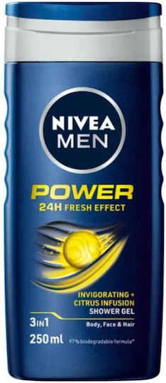 Nivea Power Shower Gel for Men with Oatmeal & Mint Scent 250ml