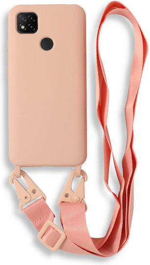 Xiaomi Redmi Back Cover με Λουράκι Ροζ (Realme C3)