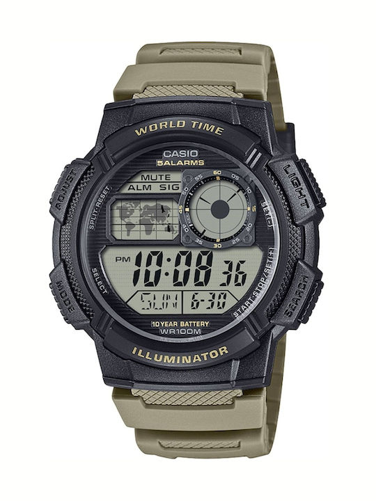 Casio Ceas Cronograf Digital de Bărbați cu Meca...