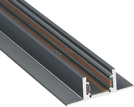 Inlight Mini Μαγνητική Ράγα Χωνευτή Μαύρη Απόχρωση D:2m Trm0020-black