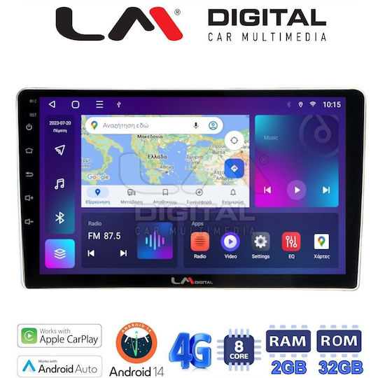 LM Digital Car Audio System for Peugeot 307 / Expert Toyota Proace Citroen C2 / C3 / Jumpy / Berlingo 2008-2018 (Bluetooth/USB/WiFi/GPS/Apple-Carplay/Android-Auto)
