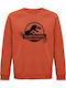 Sweatshirt Unisex Organic " Daddysaurus Daddy Ft Jurassic Park " Sweet Orange