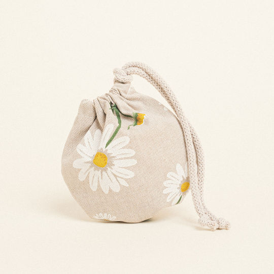 Beauty Home Fabric Pouch for Gift Beige 13x14cm.