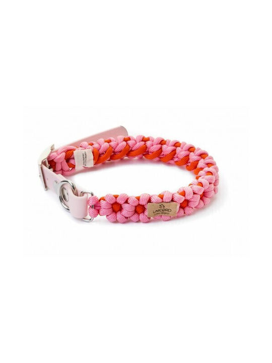 Unicord Handmade Dog Collar Flower Power Pink Fuchsia 44-50cm Large