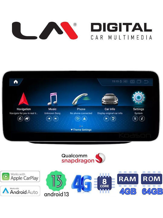 LM Digital Ηχοσύστημα Αυτοκινήτου για Mercedes-Benz C Class / GLC 2017 (Bluetooth/USB/WiFi/GPS/Apple-Carplay/Android-Auto)
