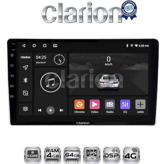 Clarion Car Audio System for Peugeot Expert Toyota Proace Citroen C2 / C3 / Jumpy / Berlingo 2001-2008 (Bluetooth/USB/WiFi/GPS/Apple-Carplay/Android-Auto)