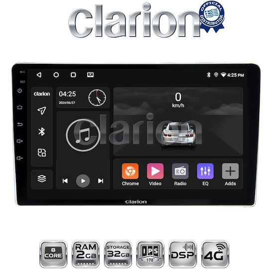 Clarion Car Audio System for Peugeot Expert Toyota Proace Citroen C2 / C3 / Jumpy / Berlingo 2001-2008 (Bluetooth/USB/WiFi/GPS/Apple-Carplay/Android-Auto)