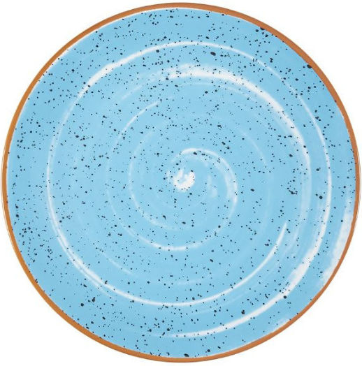 Dot Teller Untiefe aus Porzellan Blau mit Durchmesser 23cm 6Stück