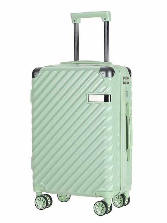 Kourk Carry-On Cabin Hard Mint Suitcase With 4 Wheels Height 55cm
