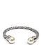 Women's Stainless Steel Bracelet with Pearls