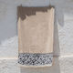 White Fabric Beach Towel Cotton Beige 80x160cm.