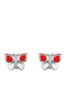 Jooliete Златни Детски Обеци Studs Пеперуди от Сребро