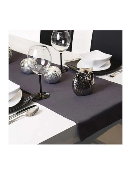 Kotonia Home Ράνερ Βαμβακερό Σετ Anthracite Gray 45x180εκ.