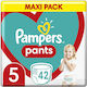 Pampers Памперси гащи Pants № 5 за 12-17kg 42бр