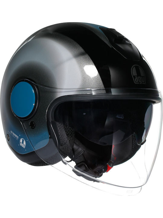 AGV Eteres Levanto Black/Silver/Blue Motorradhe...