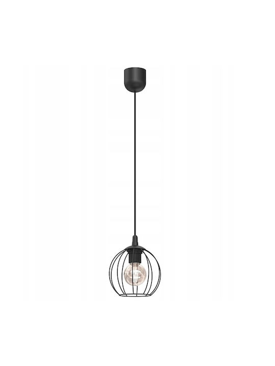 Luminex Pendant Lamp Hanging Κρεμαστό Φωτιστικό Μαύρο με Ντουί E27