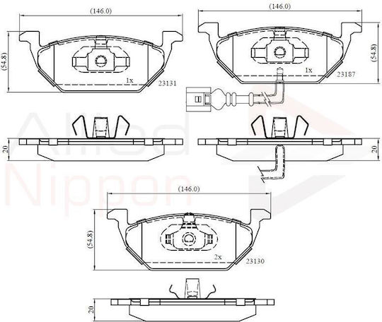 Комплект Дискови Спирачки Предни Audi Seat Skoda VW Adb1851