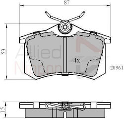 Set Discuri de Frână Spate Audi VW Seat Nissan Adb0108
