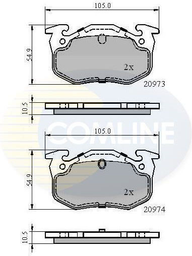 Rear Brake Disc Set Citroen Peugeot Renault CBP0522