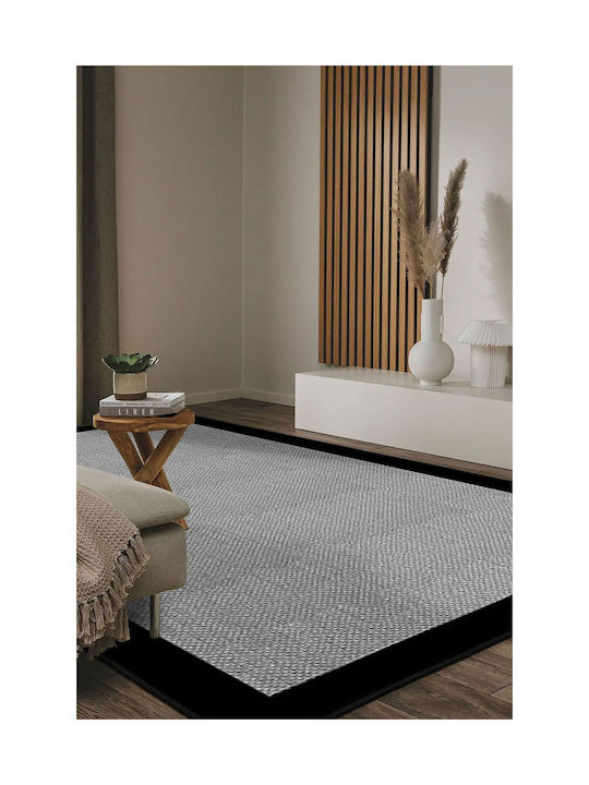 Conceptum Hypnose Teppich Rechteckig Synthetisch,Polyester/Cotton/Leather Grey-black
