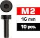 Ultimate Racing M2x16mm Schrauben Köpfe 10 Stück